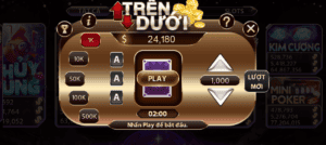 Cách thức chơi minigame trên/dưới đơn giản
